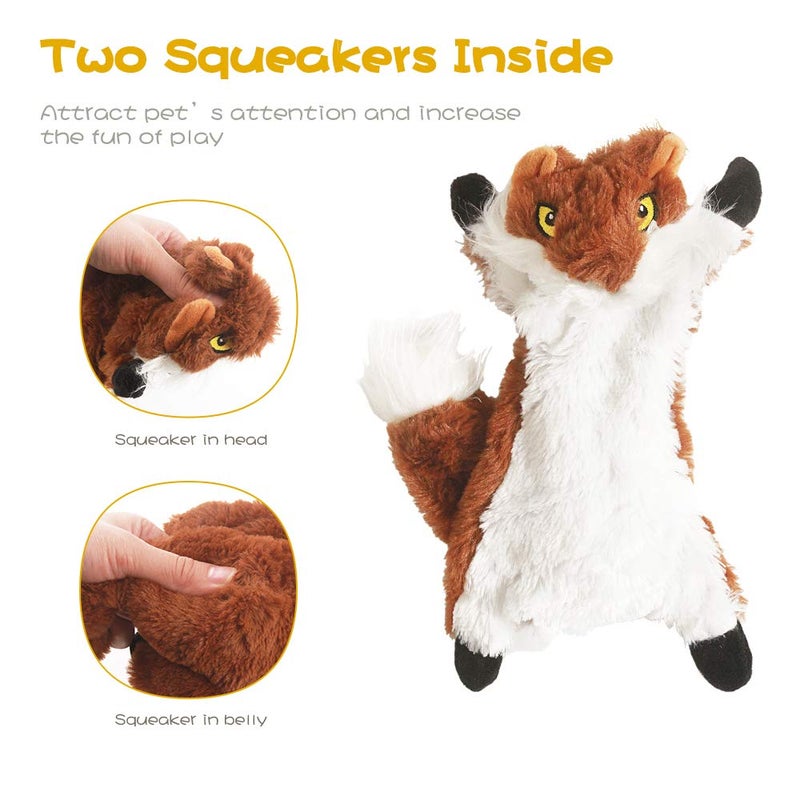 FIREOR Dog Squeak Toys, No Stuffing Plush Dogs Chew Toy Bundle for Small Medium Large Breed Chewer Tough Durable Squeaky Pet Fetch Puppy Teething Chewing Interactive to Keep Them Busy Best Birthday Gift - Image 4